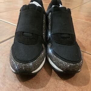 INC International Concepts Kids Black Glitter Sneakers